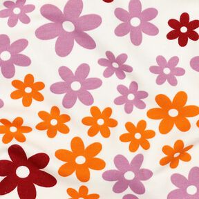 Mjuk sweat färgglada blommor | Poppy Fabrics – yllevit, 