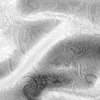 Jacquard för kläder Metallic paisley – silver metallic, 