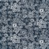 Viskos-linne-mix Skissade blommor – nattblå/vit,  thumbnail number 1