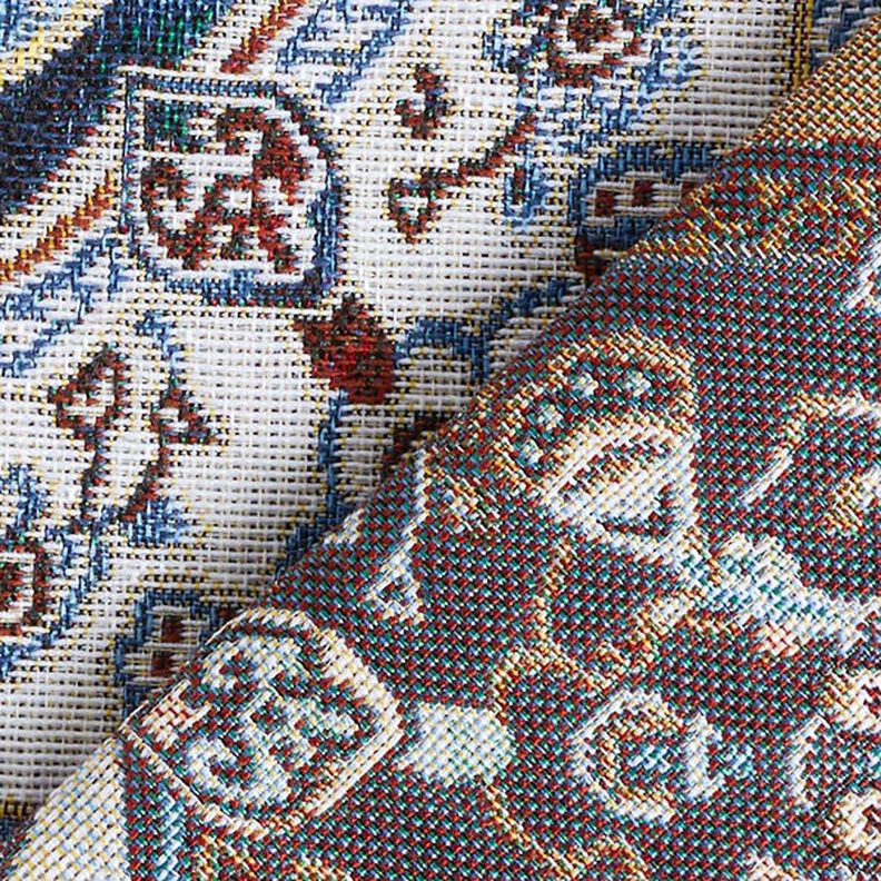 Dekorationstyg Gobeläng orientalisk mandala – blå/elfenbensvit, image number 4