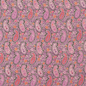 Crepe-chiffong paisley – rödlila, 