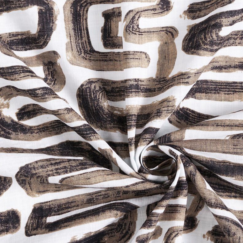 Bomulls- och viskosmix med serpentinlinjer – vit, image number 3