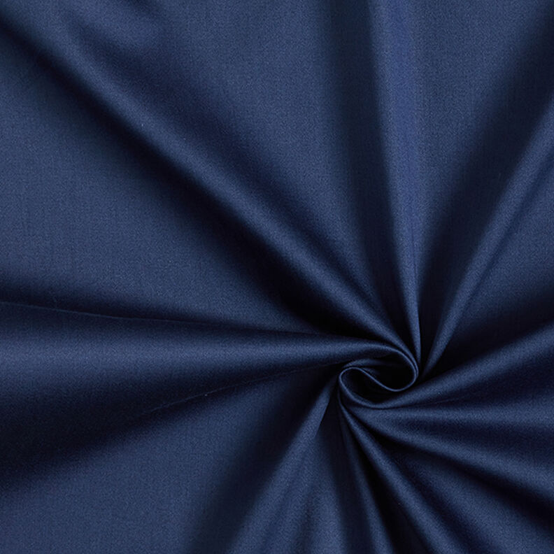 Bomullssatin stretch enfärgad – marinblått,  image number 1
