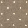 Teddyplysch broderade småblommor | Poppy Fabrics – mörk gråbrun,  thumbnail number 1