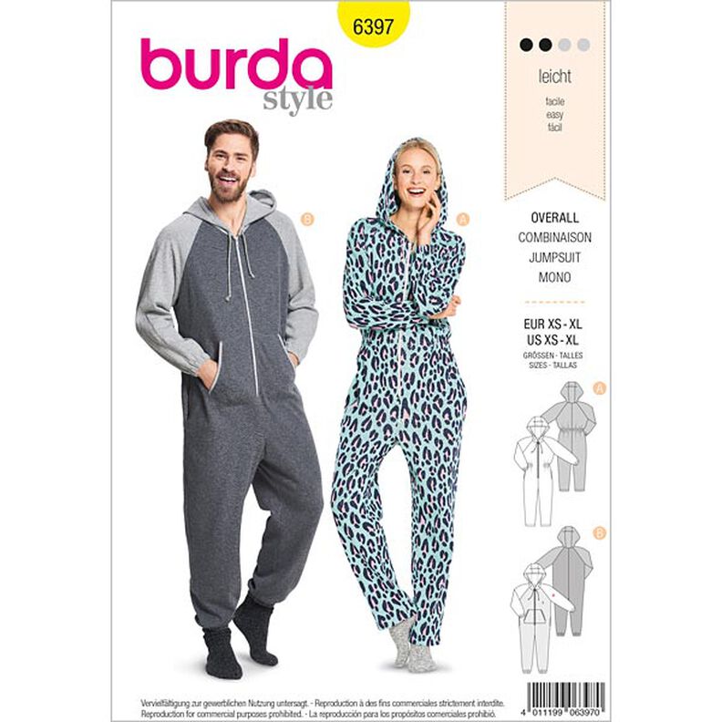 Overall, Burda 6397 | 32 - 50| 44 - 56,  image number 1