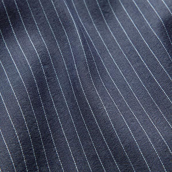 Kraftig denim - Kritstrecksränder – marinblått, image number 2