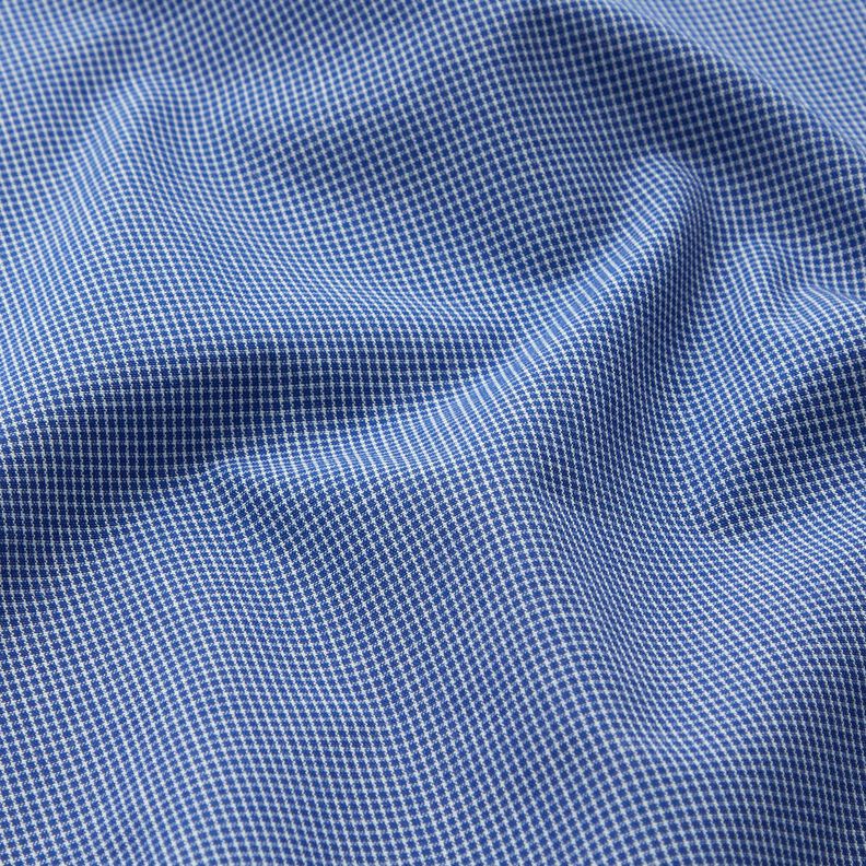 Skjorttyg med minirutor – vit/jeansblå,  image number 2