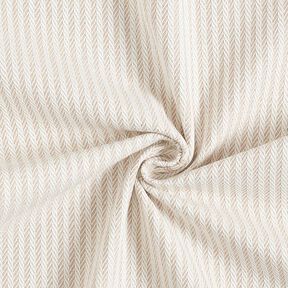 Dekorationstyg Jacquard diskreta ränder – mörkbeige, 