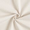 Dekorationstyg Jacquard diskreta ränder – mörkbeige,  thumbnail number 1