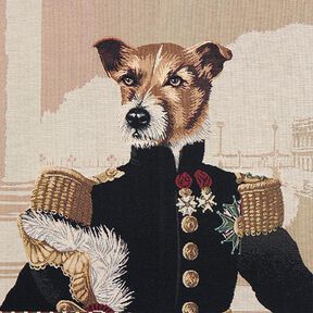 Panel Gobeläng hund – mörkbeige/svart, 