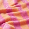 Frottétyg Bambus blockränder – ljusorange/pink,  thumbnail number 3