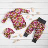 Bomullsjersey Färgglada blommor | Poppy Fabrics – druva,  thumbnail number 6