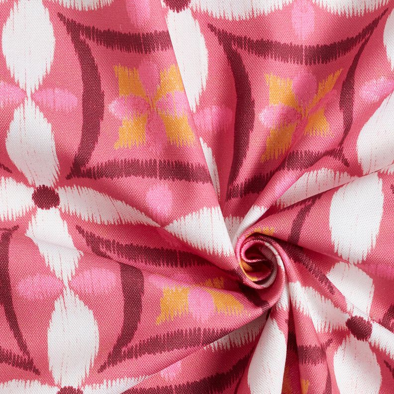 Dekorationstyg Canvas Broderi-look stor – pink/elfenbensvit, image number 3