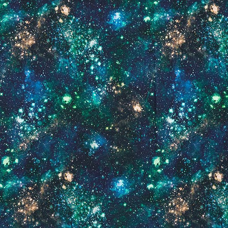 Bomullsjersey universum Digitaltryck – marinblått,  image number 1