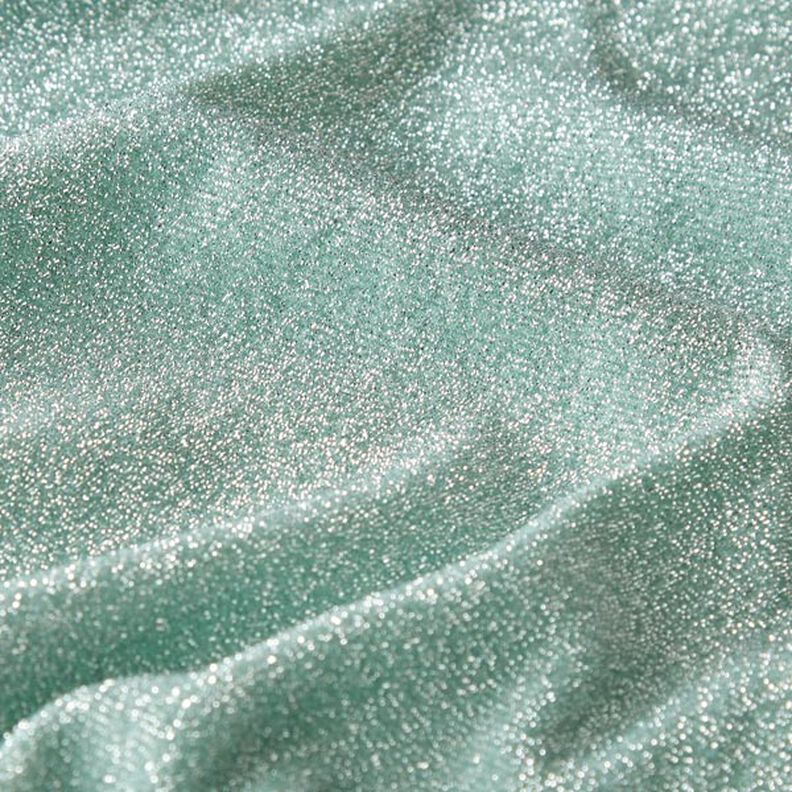 Jerseytyg Silverglitter Glamour – mint,  image number 2
