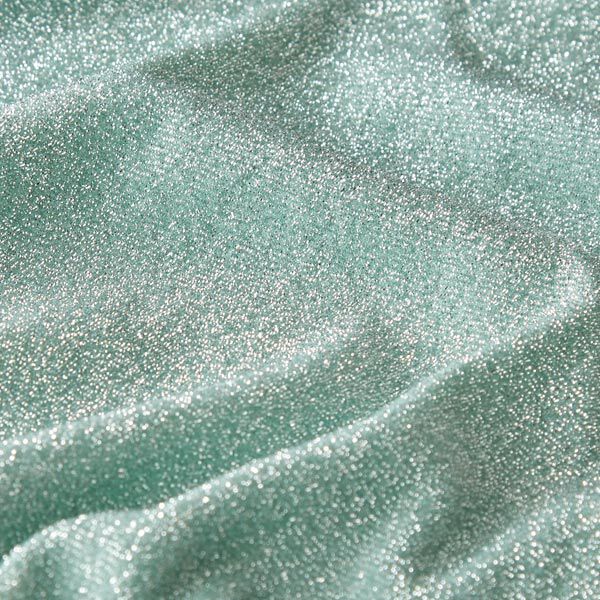 Jerseytyg Silverglitter Glamour  – mint,  image number 2