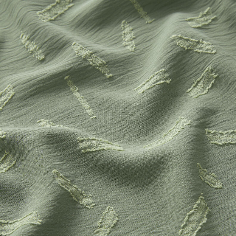 Jacquard dobby ränder – khaki, image number 2