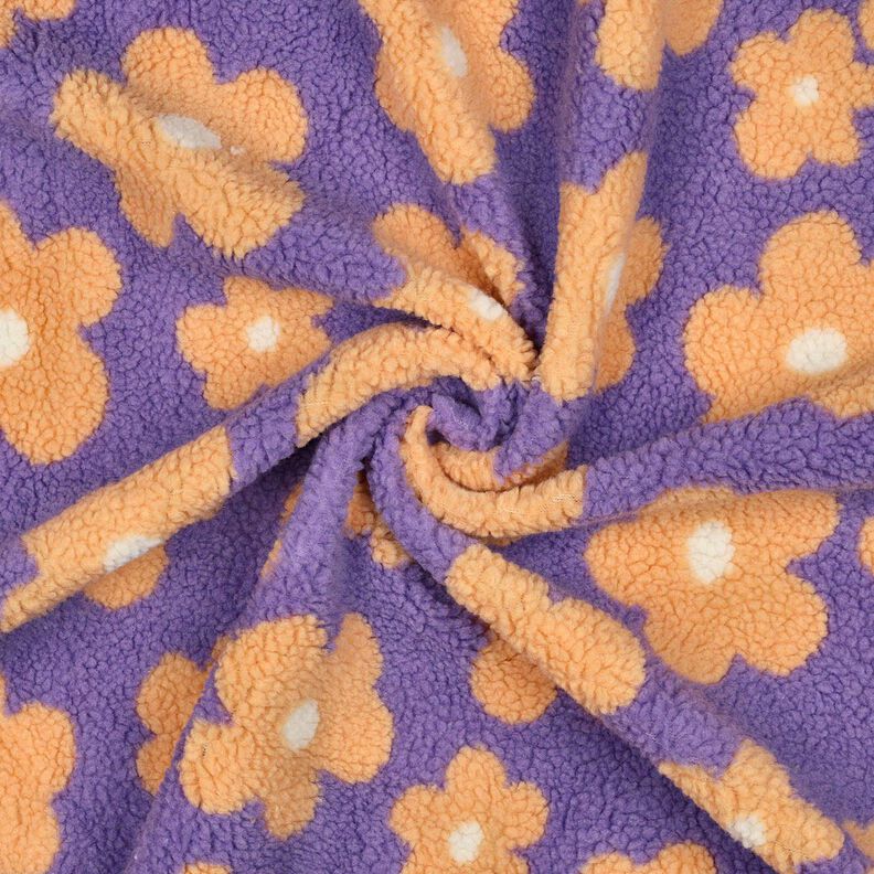Teddyplysch Blommor | Poppy Fabrics &ndash; lavender/apricot,  image number 3