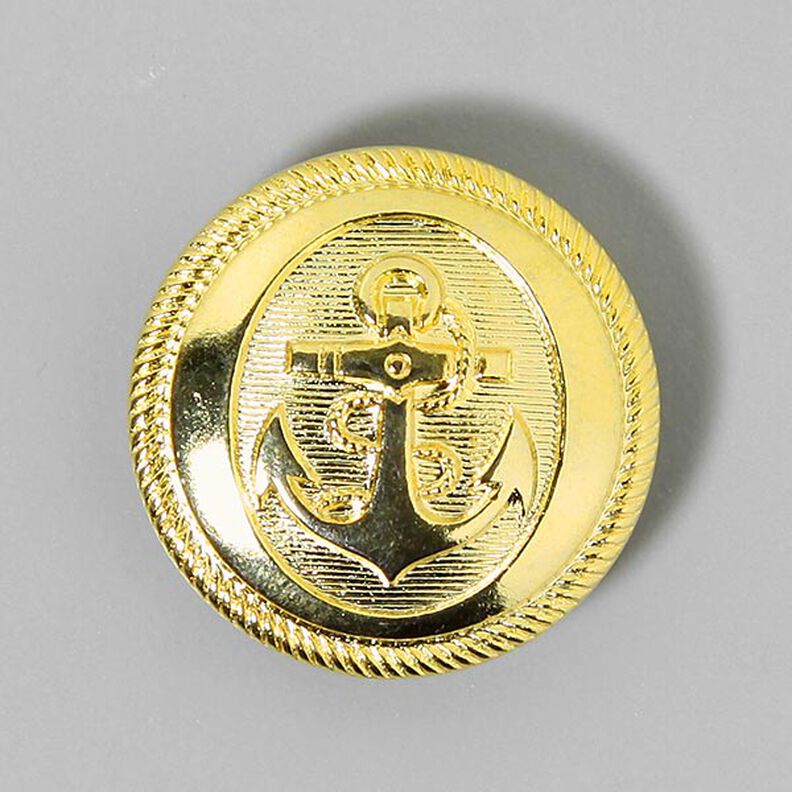 Metallknapp Ankare – guld metallisk,  image number 1