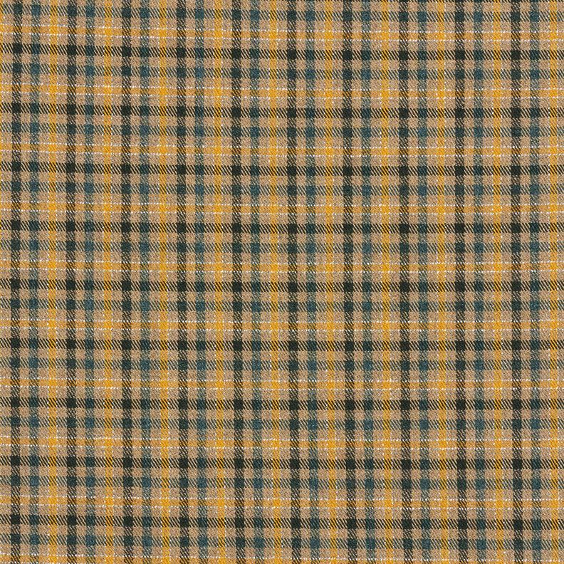 Viskosmix rutor med lurex – mörkbeige/currygul,  image number 1