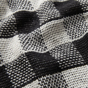 Kapptyg dubbelv&auml;vt rutigt &ndash; svart/vit, 