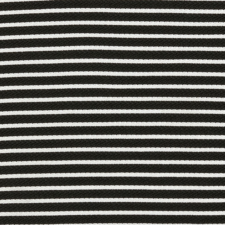 jacquardjersey horisontella ränder – svart/vit,  image number 1
