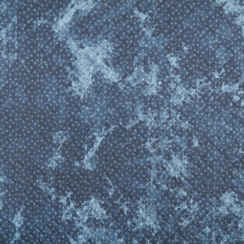 quiltat tyg chambray ankare batik – jeansblå,  image number 1