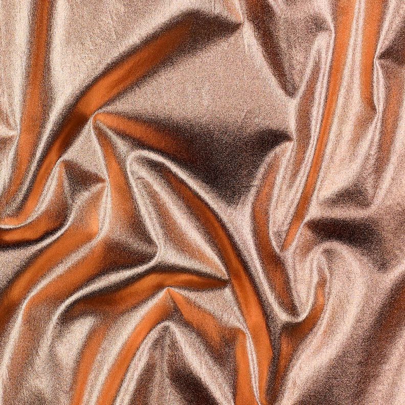 Bomullspoplin foliebehandlade Enfärgat – roséguldmetallic,  image number 2