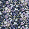 Bomullspoplin romantisk blomsteräng – marinblått/lavender,  thumbnail number 1