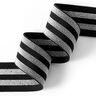 Randigt gummiband [40 mm] – svart/silver,  thumbnail number 2