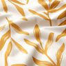 Dekorationstyg Halvpanama minimalistiska blad – senap/natur,  thumbnail number 2