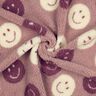 Teddyplysch smilies | Poppy Fabrics – mörk gammalrosa/yllevit,  thumbnail number 3