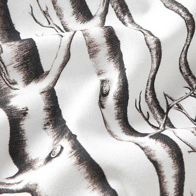 Dekorationstyg Halvpanama Trädstammar – yllevit, image number 2