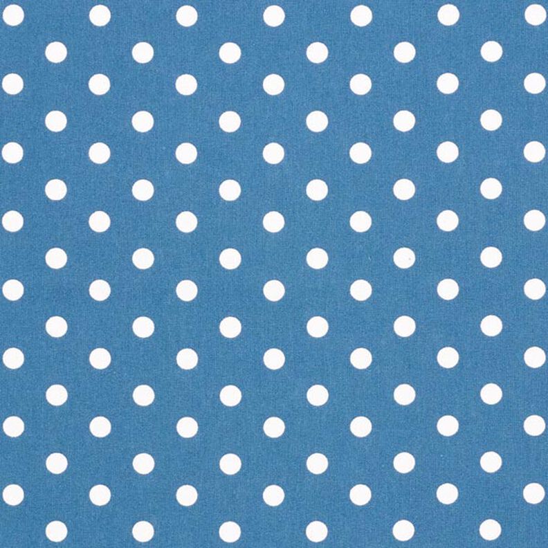 Bomullspoplin Stora prickar – jeansblå/vit,  image number 1