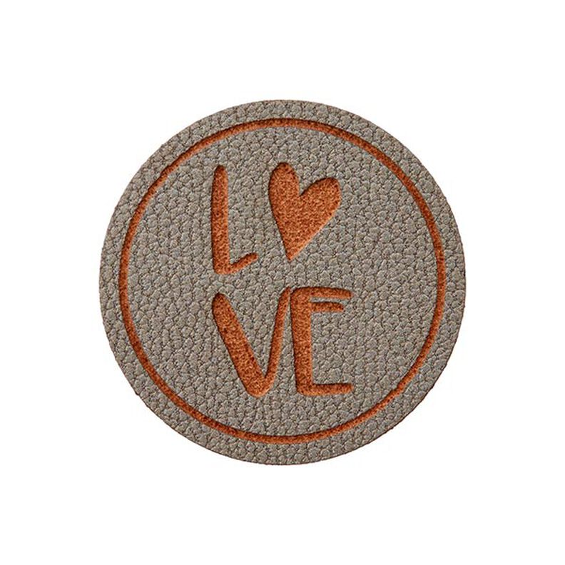 Dekorationsdetalj Love [ Ø 25 mm ] – beige,  image number 1