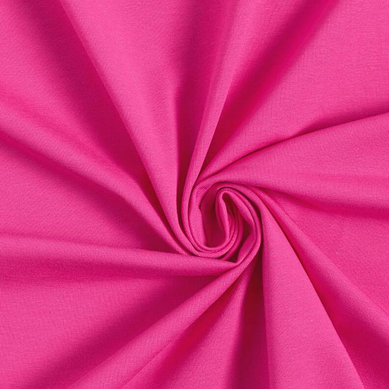 Bomullsjersey medium enfärgad – intensiv rosa,  image number 1