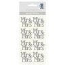 Designklistermärke Mr&Mrs [ 8 styck ] – silver metallic,  thumbnail number 1