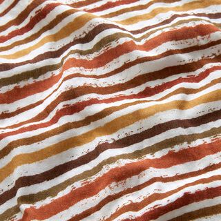 Muslin/Dubbel-krinkelväv Färgglada penseldrag – yllevit/terracotta, 