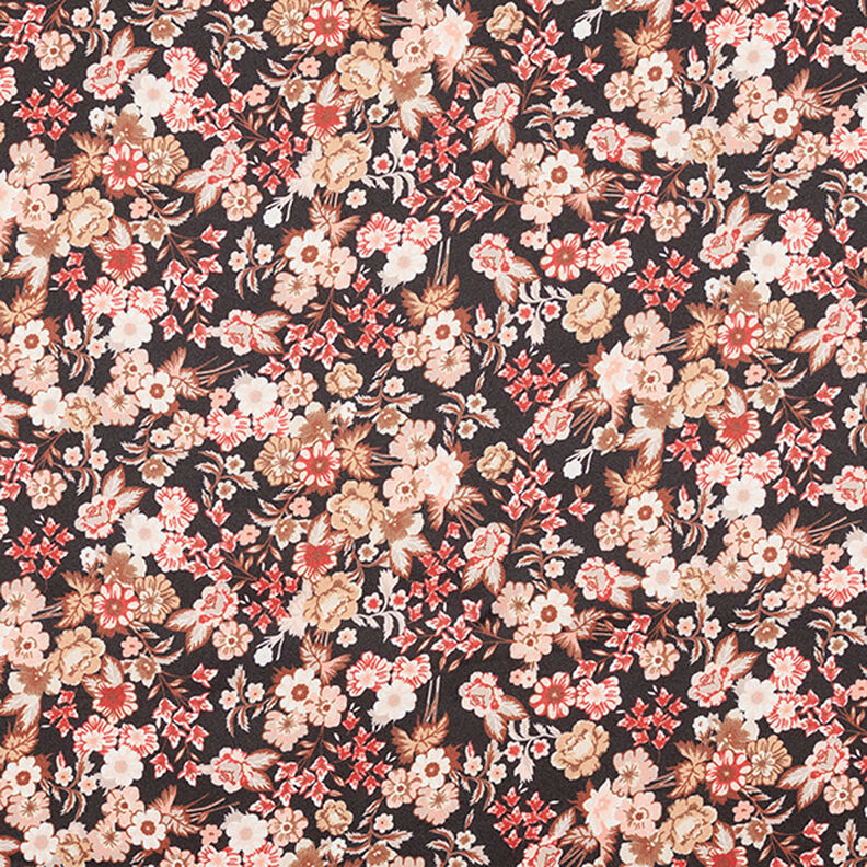 satin söta blommor – svart,  image number 1