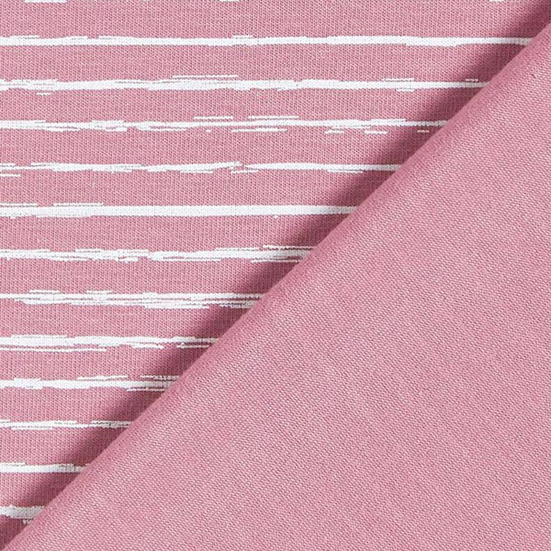 Bomullsjersey Klotter-ränder – gammalt rosa,  image number 4