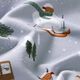 Ekologisk French Terry Yetis på skidor Digitaltryck – silvergrå,  thumbnail number 2