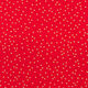 Bomullstyg Poplin fina prickar – rött/guld,  thumbnail number 1