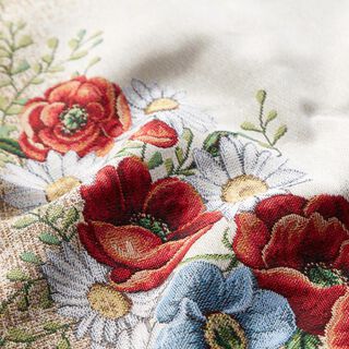 dekorationspanel gobeläng vilda blommor – beige, 
