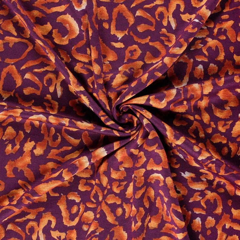Romanitjersey leopardmönster – aubergine/terracotta, image number 3