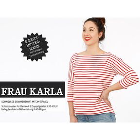 FRAU KARLA - sommartröja med 3/4-lång ärm, Studio Schnittreif  | XS -  XXL, 