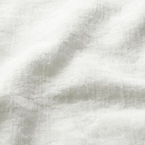 Muslin/Dubbel-krinkelväv Jacquard blommor – yllevit, 