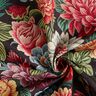 Dekorationstyg Gobeläng stora blommor – svart/rött,  thumbnail number 3