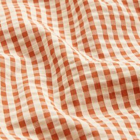 Bäckebölja Bomull vävt rutmönster – terracotta/ljusbeige, 
