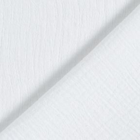 Linne-bomulls-mix Jacquard vågmönster – vit, 