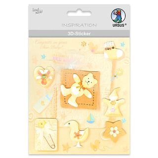 3D-klistermärke Baby  – färgmix, 